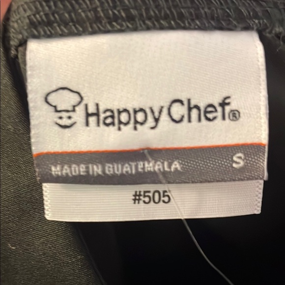 Happy Chef Signature Coat Lightweight Chef Coat Black size S Style #505 - Picture 4 of 14